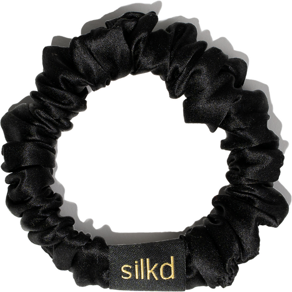 Silkd Elastic de par matase negru S