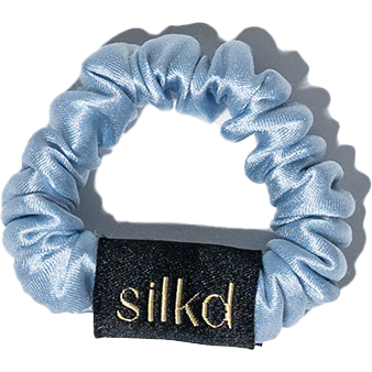 Silkd Elastic de par matase mini baby blue