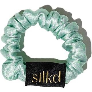 Silkd Elastic de par matase mini verde menta