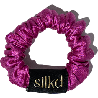 Silkd Elastic de par matase mini fucsia